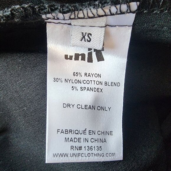 UNIF Womens XS Dress O-Ren Bodycon Embroidered Dragon Mini Black Fitted Party - Picture 11 of 13